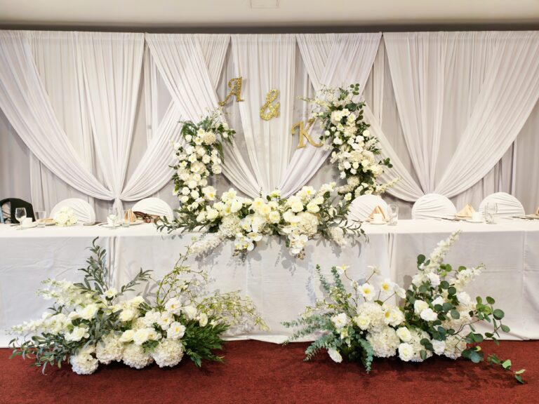 A & K’s Elegant White & Champagne Wedding at Pink Pearl Seafood Restaurant