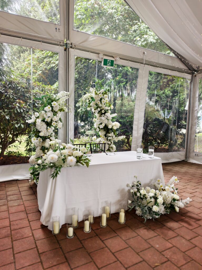 R & G’s Romantic White & Green Wedding at Brock House Vancouver